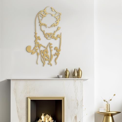 SIGNLEADER Gold Metal Wall Sculpture 24 Decor