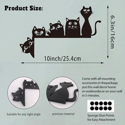 Charming Black Cat Door Frame and Wall Art