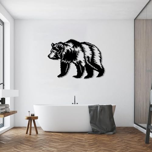 Metal Bear Wall Decor Gold 17x24 Wall Art