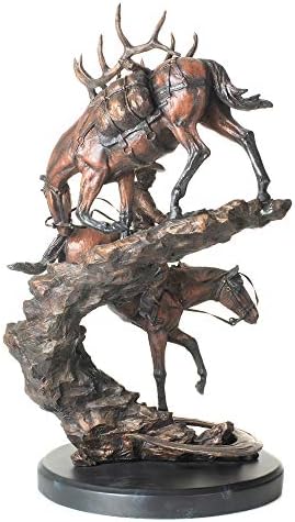 DEMDACO Last Creek Crossing Bronze Color 16x10 Sculpture