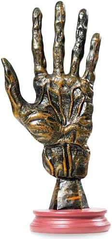 Gothic Palmistry Hand Sculpture 5x4x11 Inches