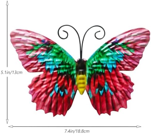 4-Pack Vibrant Metal Butterfly Wall Decor