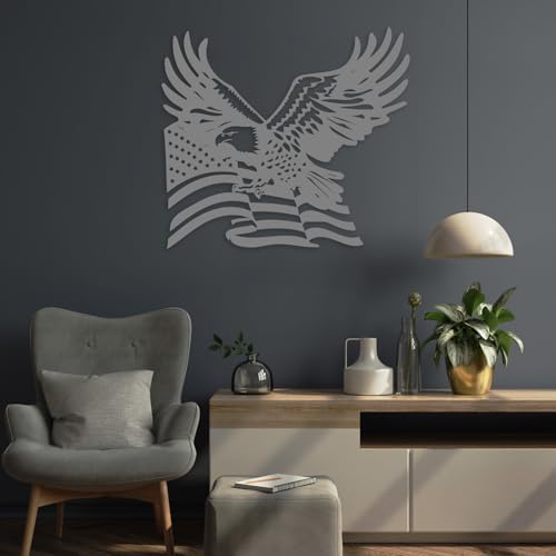 American Eagle Metal Wall Decor Falcon Art
