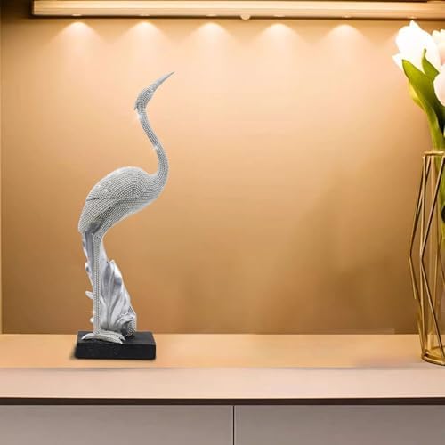 Modern Abstract Heron Crane Statue Resin