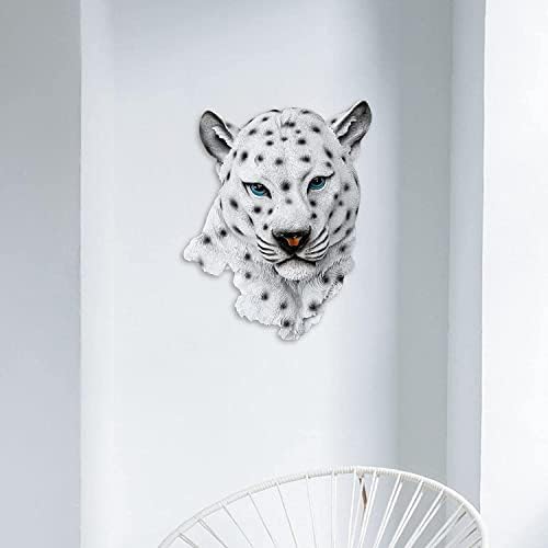 Leopard Head Wall-Mounted Sculpture White