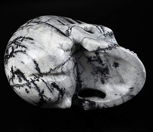 Skullis 5 Inch Black Picasso Crystal Skull Statue
