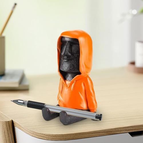 Retro Moai Head Statue Home Decor Resin Sculpture