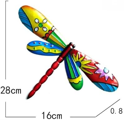 GENHAOTHREE 4 Pack Large Metal Dragonfly Wall Art