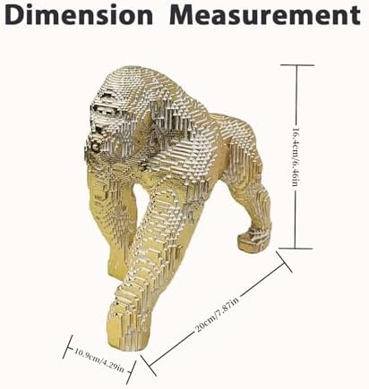 646 Inch Gorilla Statue - Lego-Inspired Home Decor