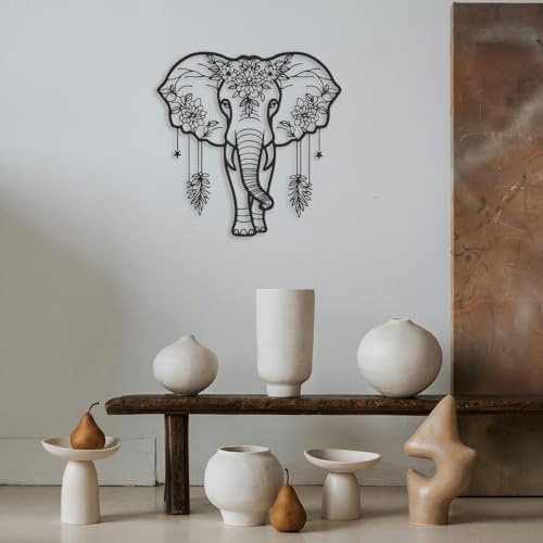 Rajukit Metal Elephant Wall Decor