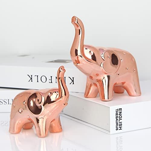Pair Elephant Statue Home Decor Modern Style Sculpture