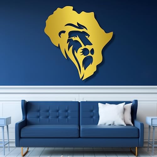 Fayholy Lion Head Africa Map Wall Sculpture