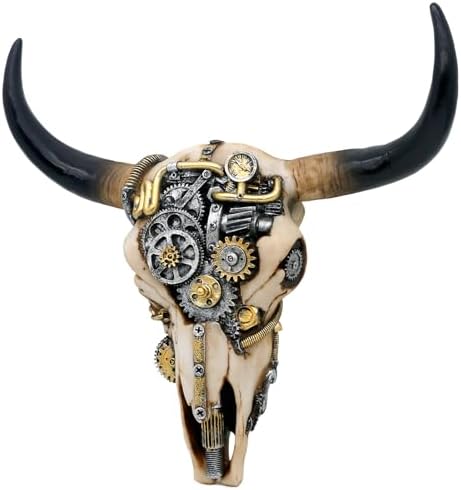 Alikiki Steampunk Bull Skull Wall Decor