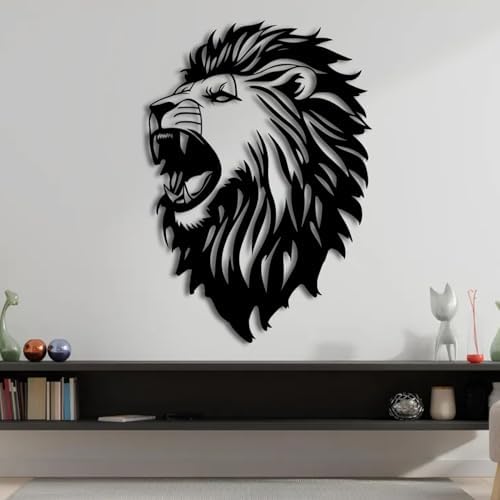 ENJOYOO Metal Lion Head Wall Art 24x16in Wall Decor