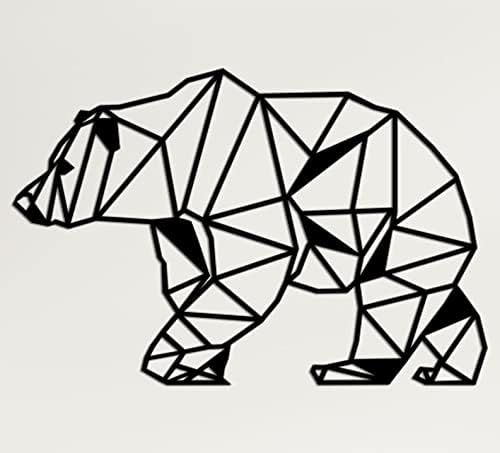 DEKADRON 3D Geometric Bear Wall Sculpture