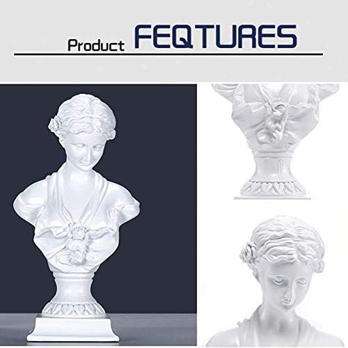 Lependor Classic Greek Venus de Milo Bust Statue 12 Inch White