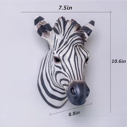 GDSPD 106 Inch Resin Zebra Wall Sculpture