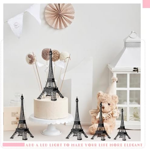Hicarer 9 Pcs Eiffel Tower Statue Decor Set