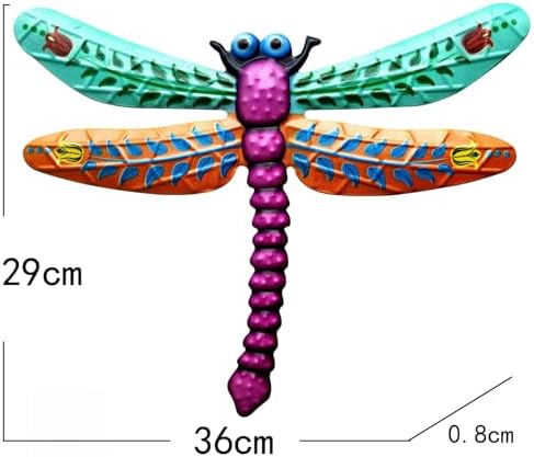 GENHAOTHREE 142 Inch Giant Metal Dragonfly Wall Decor 4 Pack
