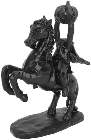 Headless Horseman Statue 22cm Black Halloween Decor