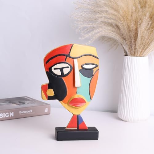 Oremn Resin Mask Abstract Sculpture Set of 3
