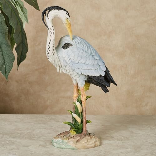 Touch of Class Poised Heron Table Sculpture Blue
