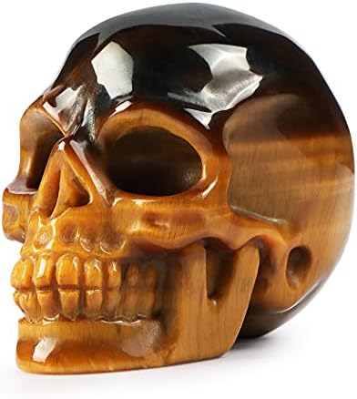 Artistone 2 Inch Tiger Eye Crystal Skull Statue