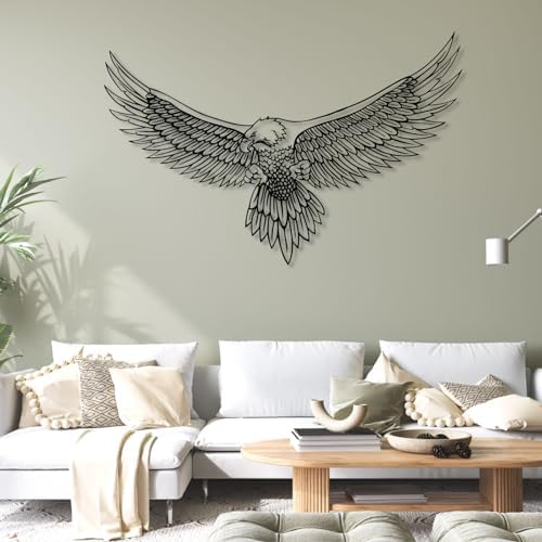 Cadeali Metal Eagle Wall Art Decor Sculpture