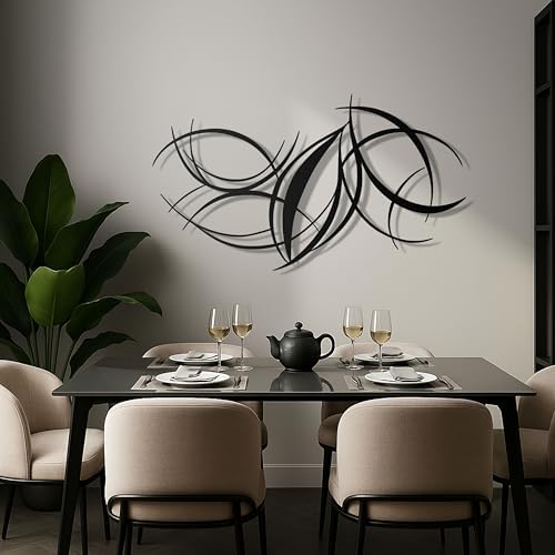 Pluviart Modern Abstract Metal Wall Art 40x23 Inch