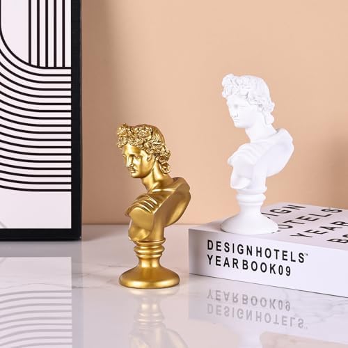 Lccck 6 Inch White Apollo Bust Statue Home Decor