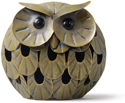 Metal Owl Statue Figurine Modern Decor Gift