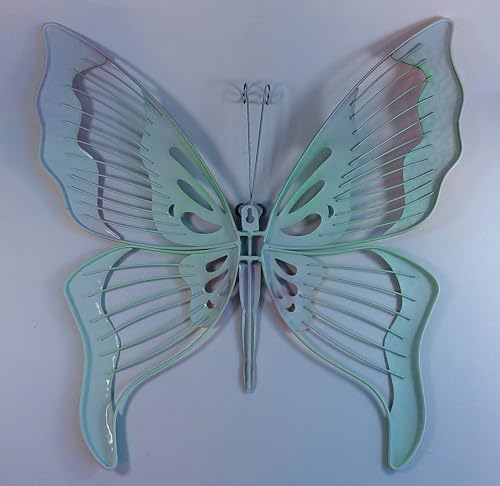 Sunny Barrel Large Metal Butterfly Wall Art 17x17 Blue Orange