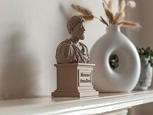 Stoic Store UK Marcus Aurelius Statue Bust - 8 Inches Resin Sculpture