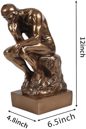 Magicsculp The Thinker Statue Cold Cast Bronze 12 Inch Collectible