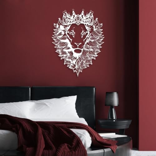Cadeali Metal Lion Wall Art Decor 39x50 Inches