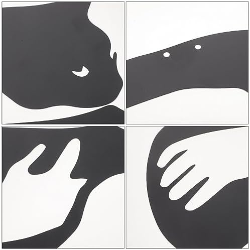 Garneck Black Metal Cat Wall Decor Sculpture
