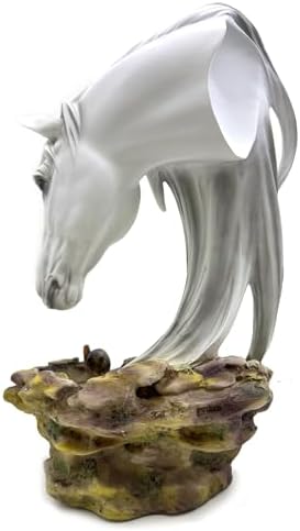 Deshintke White Horse Head Statue Sculpture Decor