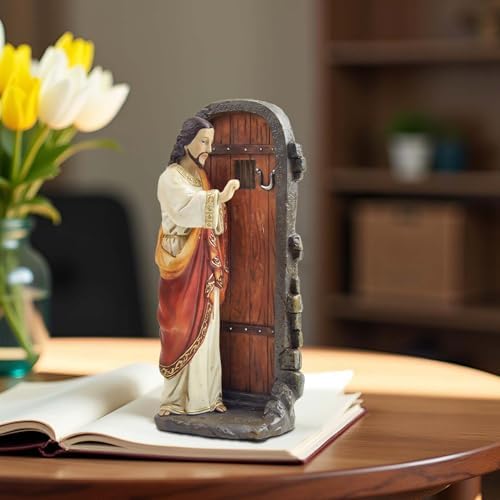 Jesus Knocking At The Door Statue 512 Inch Resin Figurine