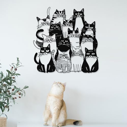 Xedatric So Many Cats Metal Wall Decor
