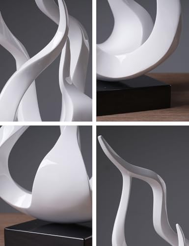 Abstract Flame Sculpture Modern Art Table Centerpiece Statue 165 Inch
