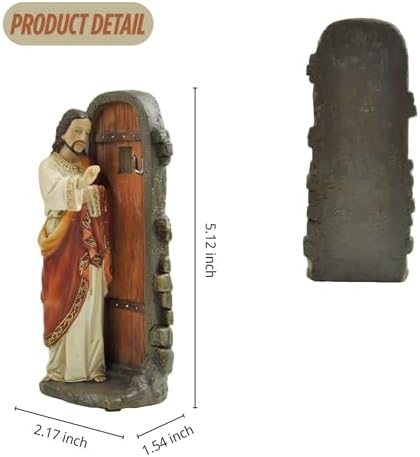 Jesus Knocking At The Door Statue 512 Inch Resin Figurine