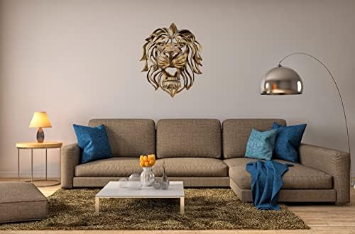 Large Lion Head Wall Mounted Art Sculpture