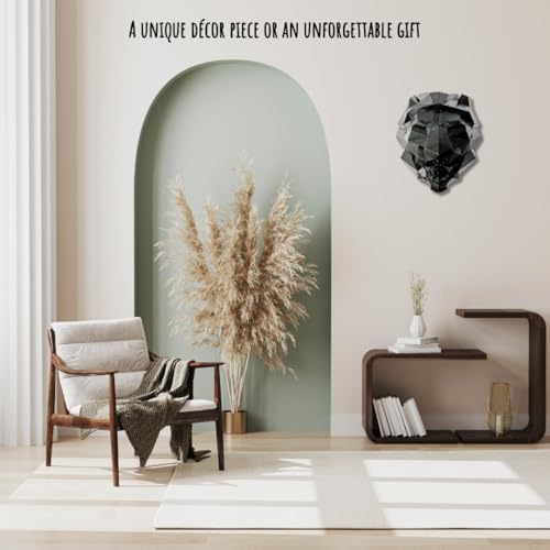 Roaring Lion Head 3D Wall Art - Modern Metal Sculpture