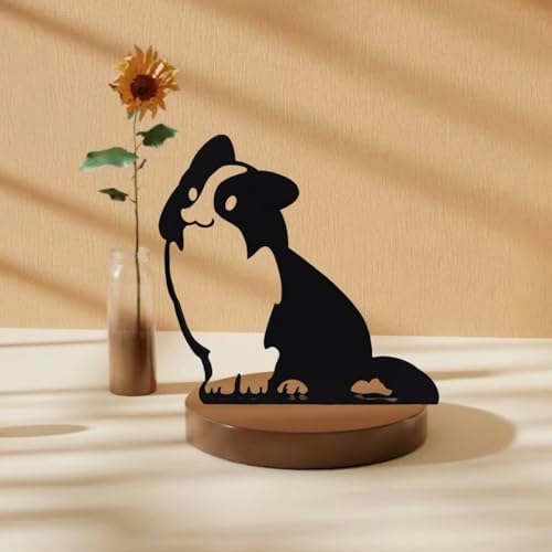 Minimalist Dog Metal Wall Sculpture Art Decoration