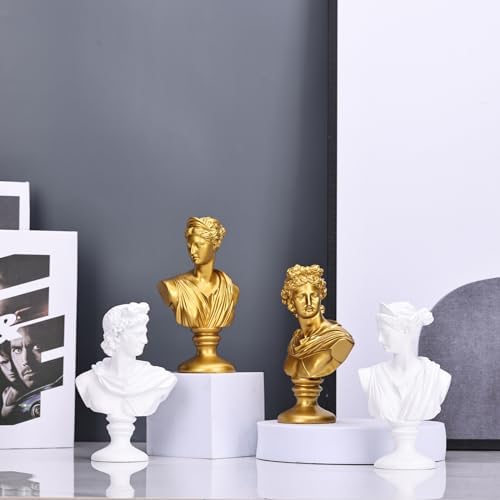 Apollo Bust Statue 6 Inch White Greek Mythology Sculpture