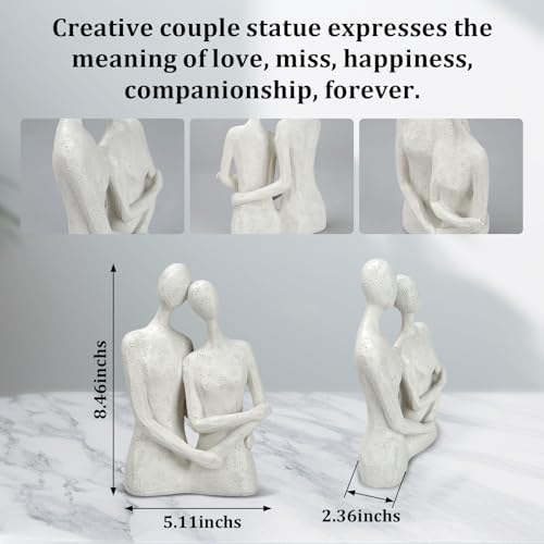 Abstract Hugging Couple Statue for Home Decor