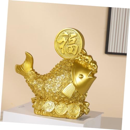 Healifty Resin Goldfish Decorative Figurine for Home and Office