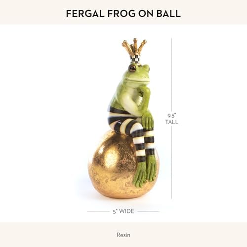 Mackenzie-Childs Fergal Frog on Ball Statue