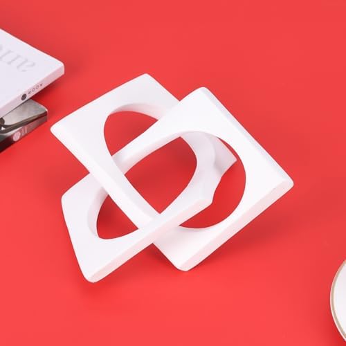 Modern Geometric White Knot Sculpture Statue Decor