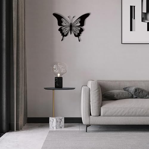Heoclao Butterfly Metal Wall Sculpture 1 Pc Black